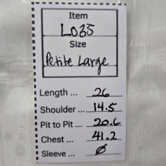 Anne Klein Ivory Sleeveless Tie Neck Blouse Silky Career Office Top PL (L035) - Picture 10 of 10